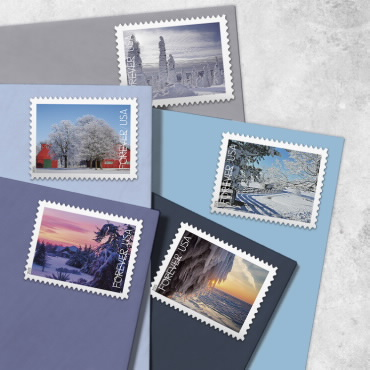 2025 Winter Landscapes Stamps, Book of 20 - Image 2