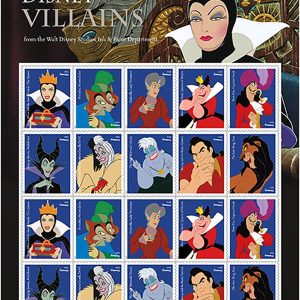 2017 USPS Walt Disney Villains Forever First Class Postage Stamps