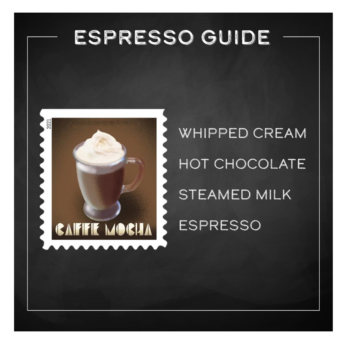 (2021) USPS Espresso Drinks Forever Coffee Stamps - Image 2