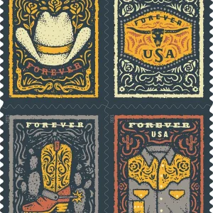 (2021) USPS Western Wear Forever Postage Stamps