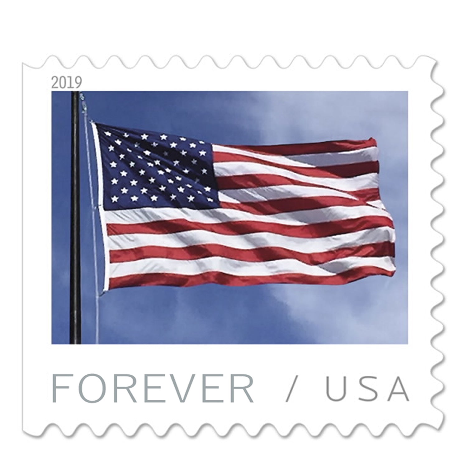 2019 USPS Flag Forever First Class Postage Stamps - Image 4