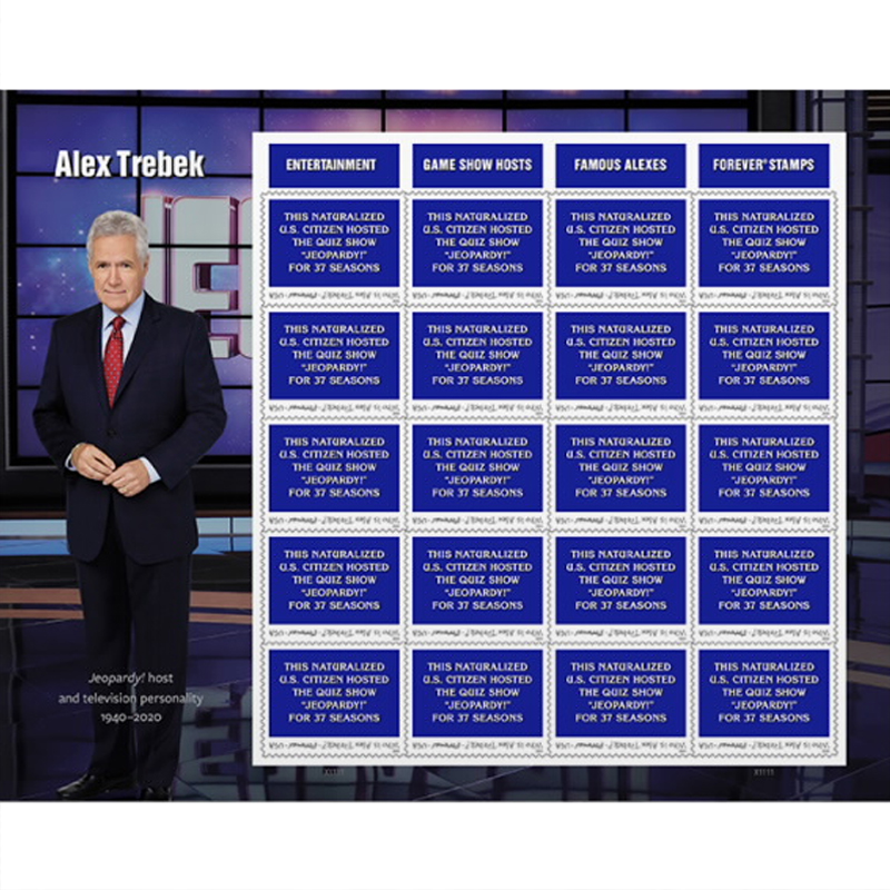 2024 US Alex Trebek Forever Stamps, Sheet of 20 - Image 4