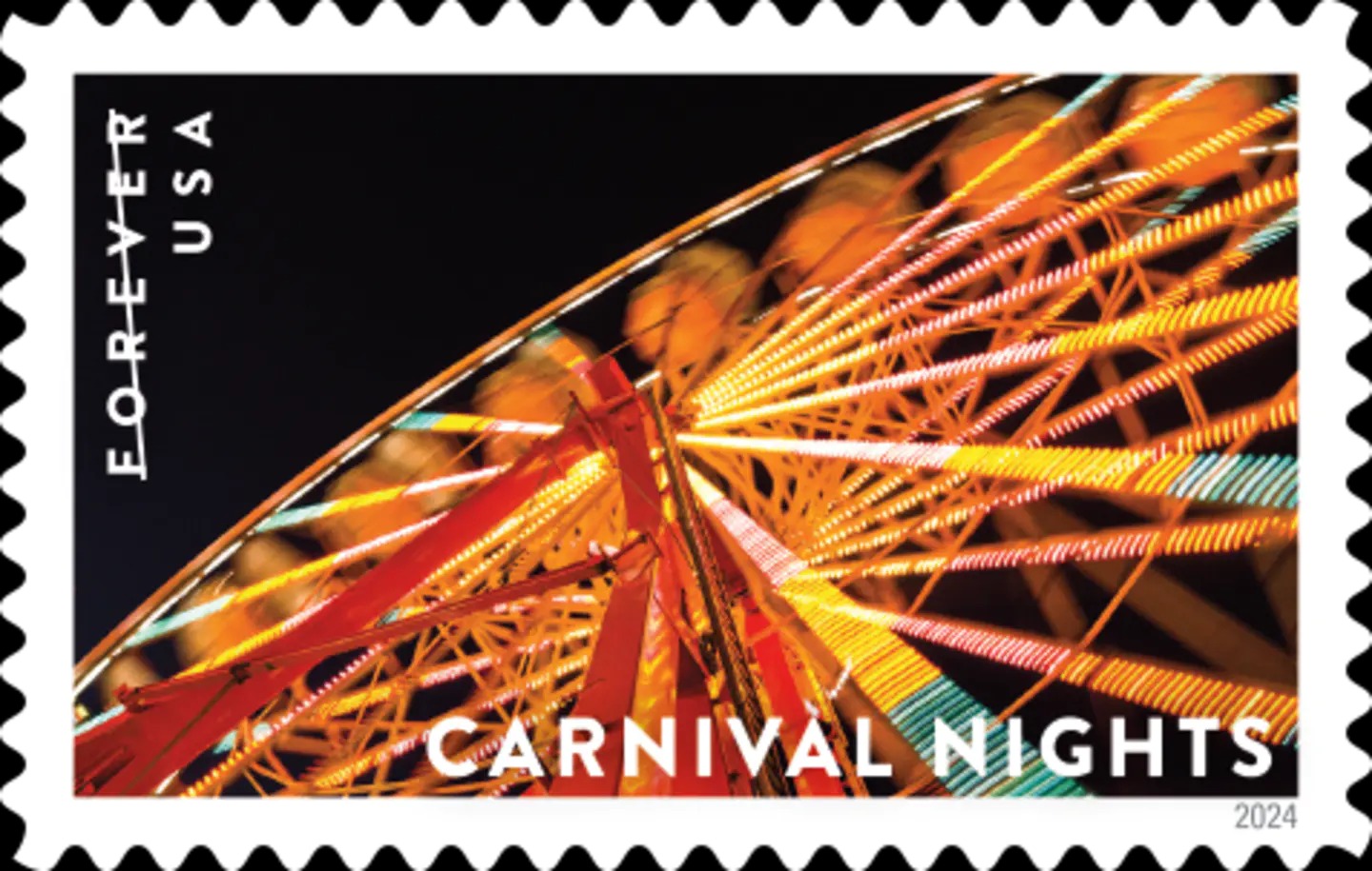 2024 us forever stamps-Carnival Nights - Image 3