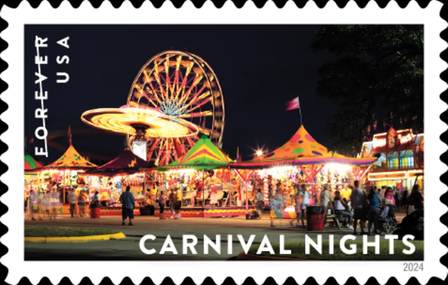 2024 us forever stamps-Carnival Nights - Image 4