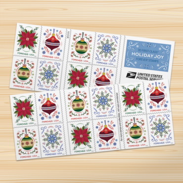2024 Holiday Joy Forever Stamps, Book of 20|Multiple Stamp Designs - Image 8