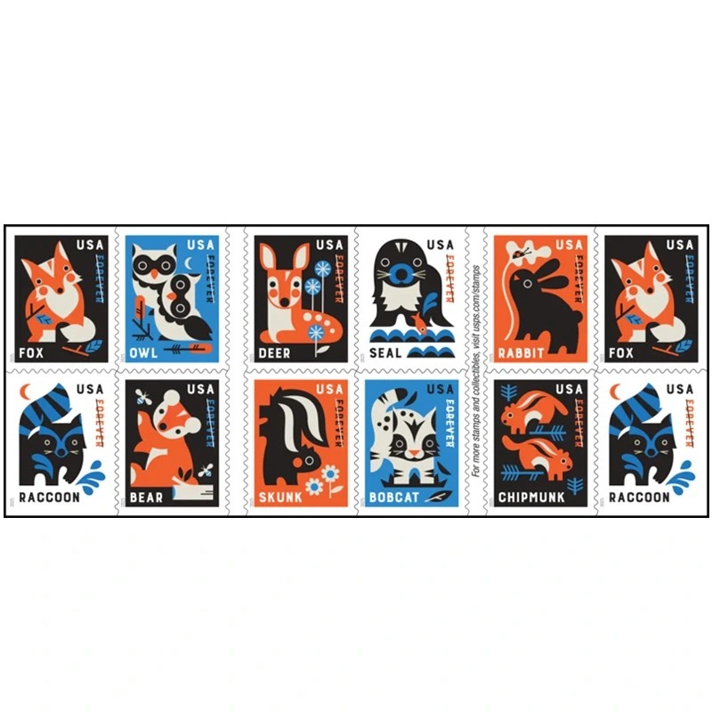2025 Baby Wild Animals Stamps Booklet of 20 - Image 7