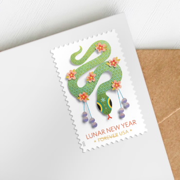2025 Lunar New Year: Year of the SnakeStamps, Sheet of 20 Forever - Image 2