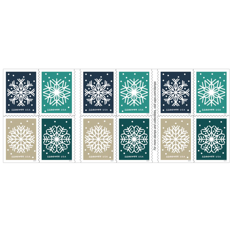 2024 Winter Whimsy Stamps, Book of 20 Forever |Multiple Stamp Designs - Image 4